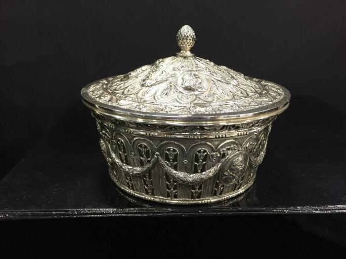 .800 Covered Silver Bowl